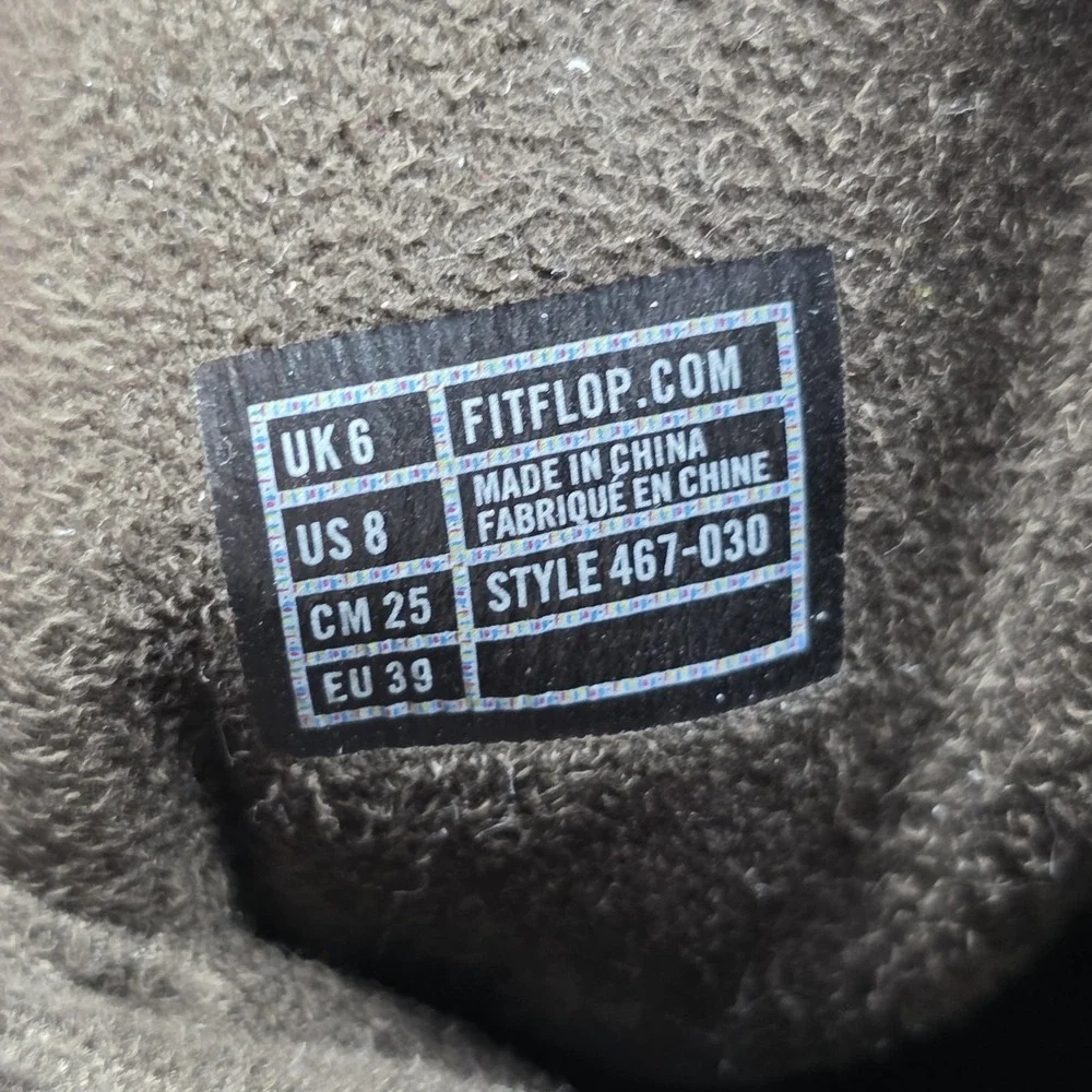 Fitflop‎ Crush Boots Womens 8 Brown Leather  Platform Comfort Shoes Slouchy Zip
